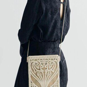 [Sold] 
Mame Kurogouchi Cording Embroidery Pouch Bag Japan